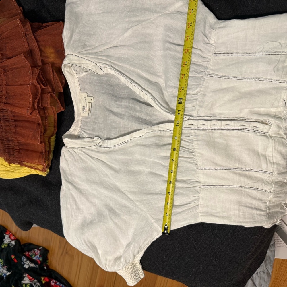 By Anthropologie Chic White Button-Down Midi Dress Size LP - Picture 8 of 14